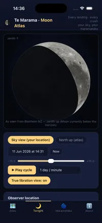 Te Marama app screen